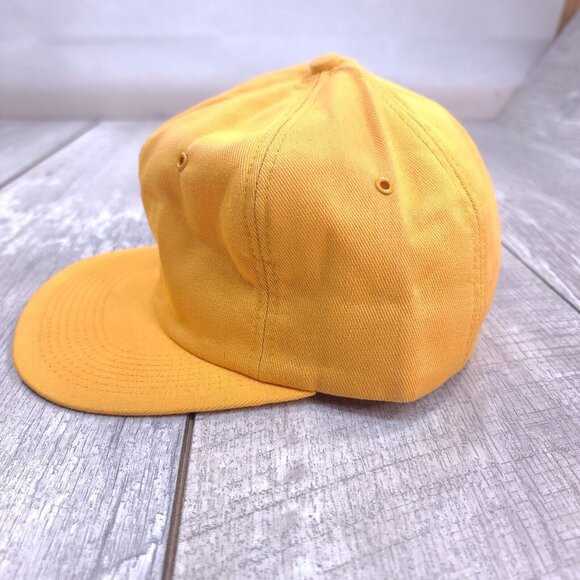 Vintage K-Brand Blank Trucker Hat Baseball Cap Yellow USA Made No Patch - Picture 2 of 6